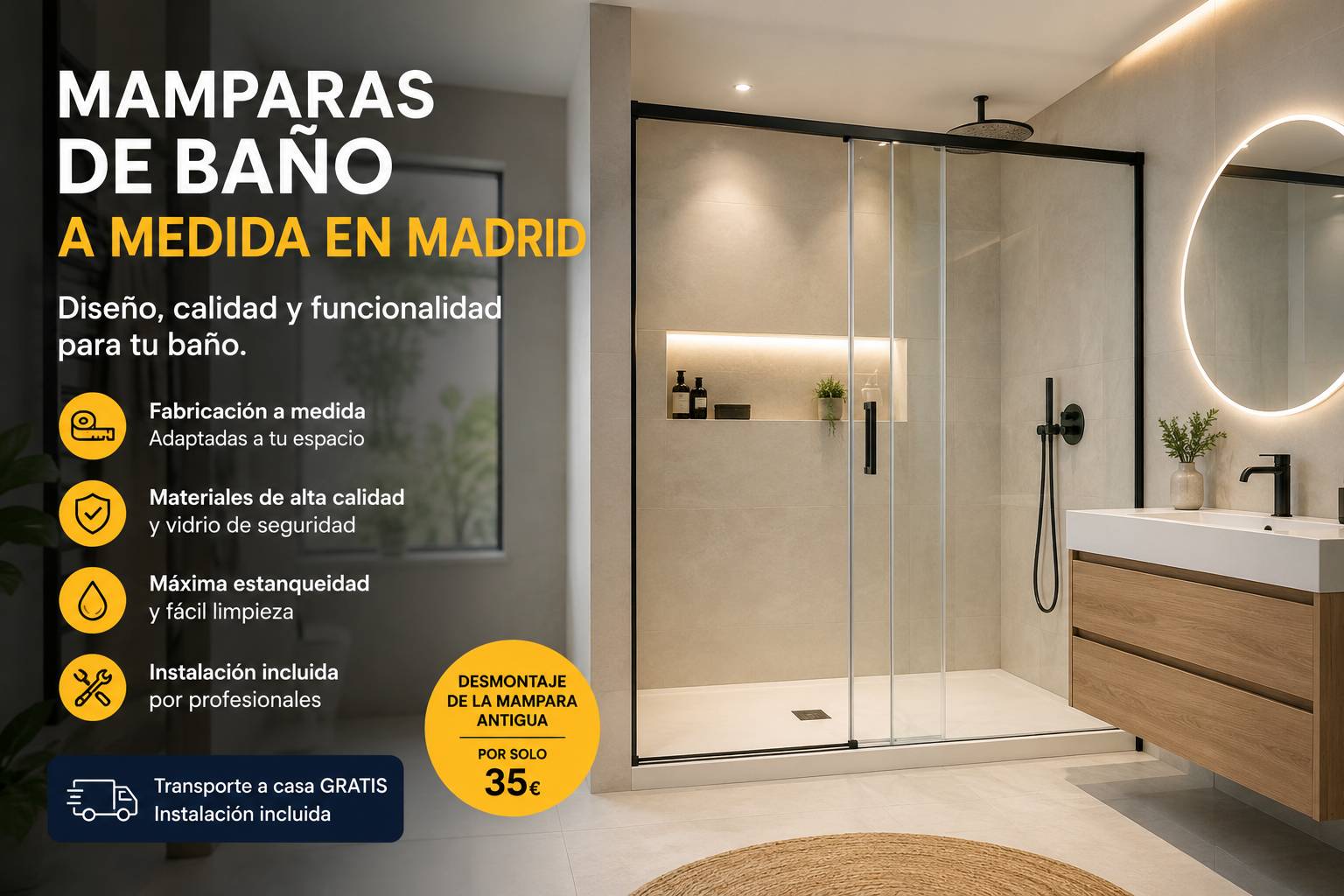 Mamparas de Baño a Medida en Madrid 